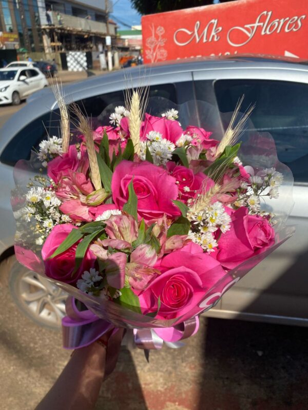 Buquê Pink 10 Rosas - Imagem 2