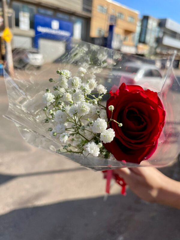 Rosa Decorada Vermelha - Imagem 3