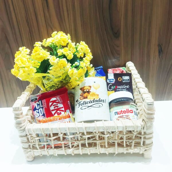 Cesta Café com Flores